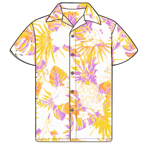 Patron ropa, Fashion sewing pattern, molde confeccion, patronesymoldes.com Camisa Hawaiana 9658 DAMA Camisas